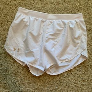 White Under Armour Running Shorts